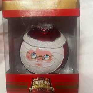 Radio City Music Hall Santa Glass Christmas Ornament Rockettes Kurt S. Adler